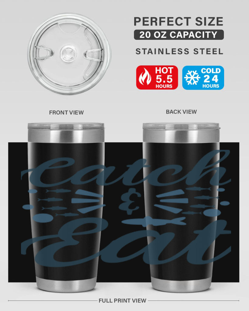 catch eat 173#- fishing- Tumbler