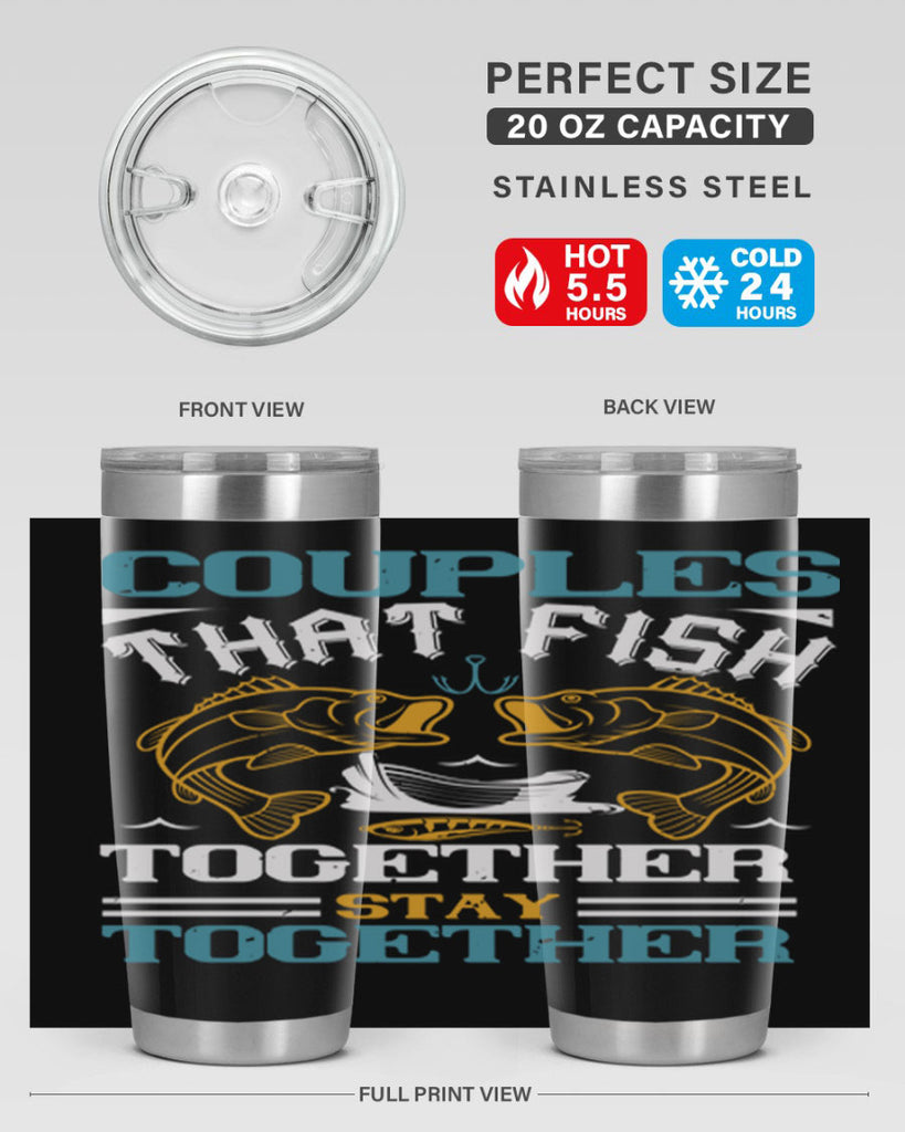 couples that fish together 169#- fishing- Tumbler