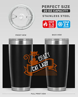 crazy cat lady Style 43#- cat- Tumbler