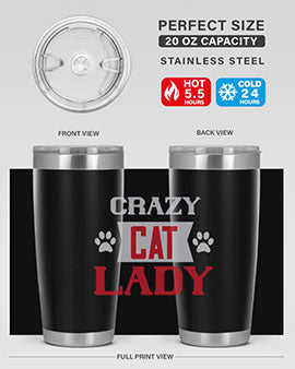 crazy cat lady Style 44#- cat- Tumbler