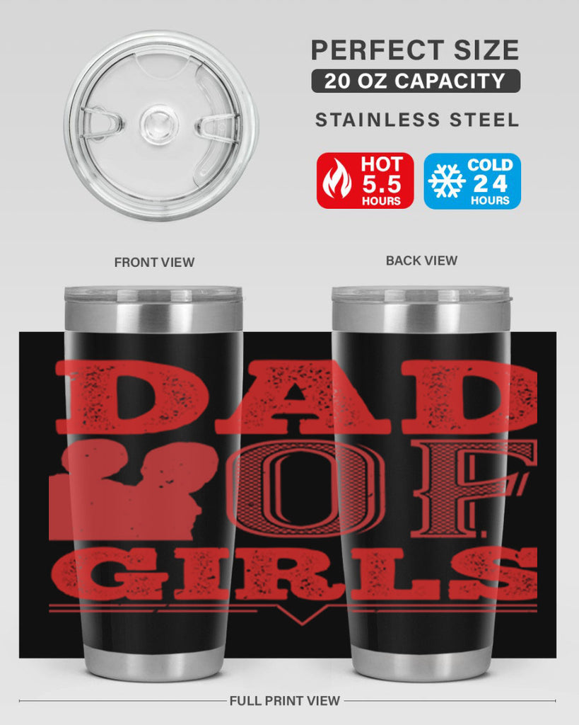 dad of girls 269#- fathers day- Tumbler