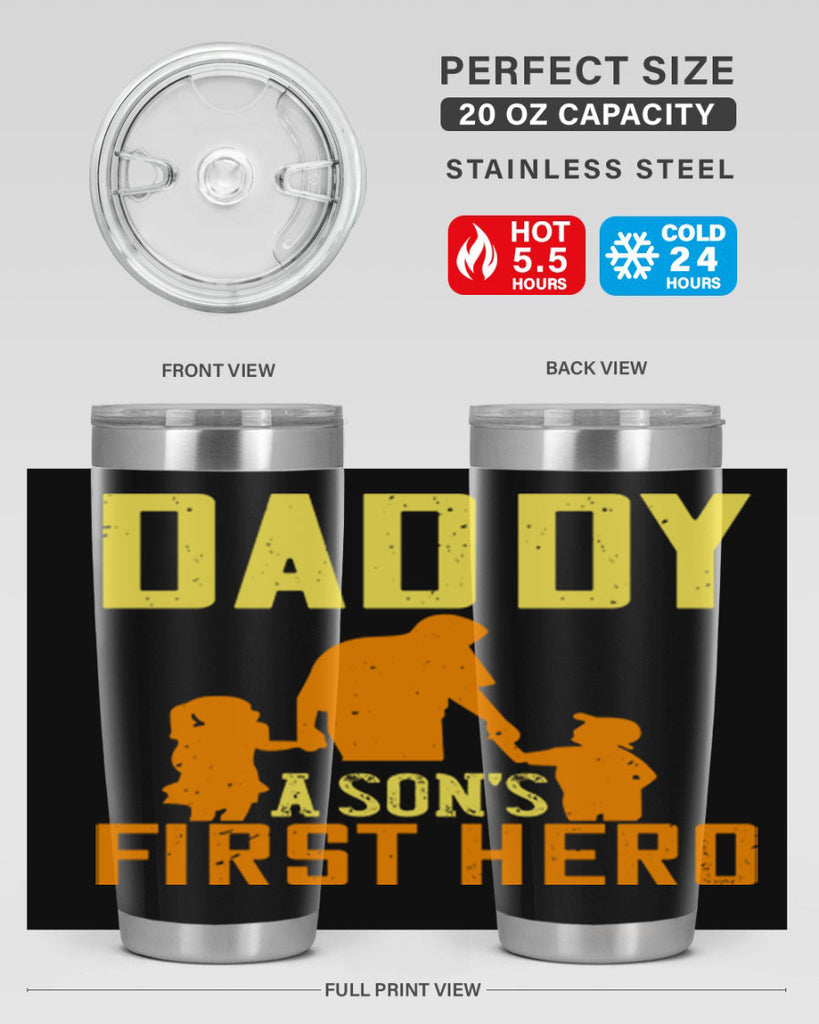 daddy a sons first hero 249#- fathers day- Tumbler
