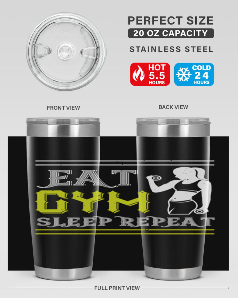 eat gym sleep repeat 69#- gym- Tumbler