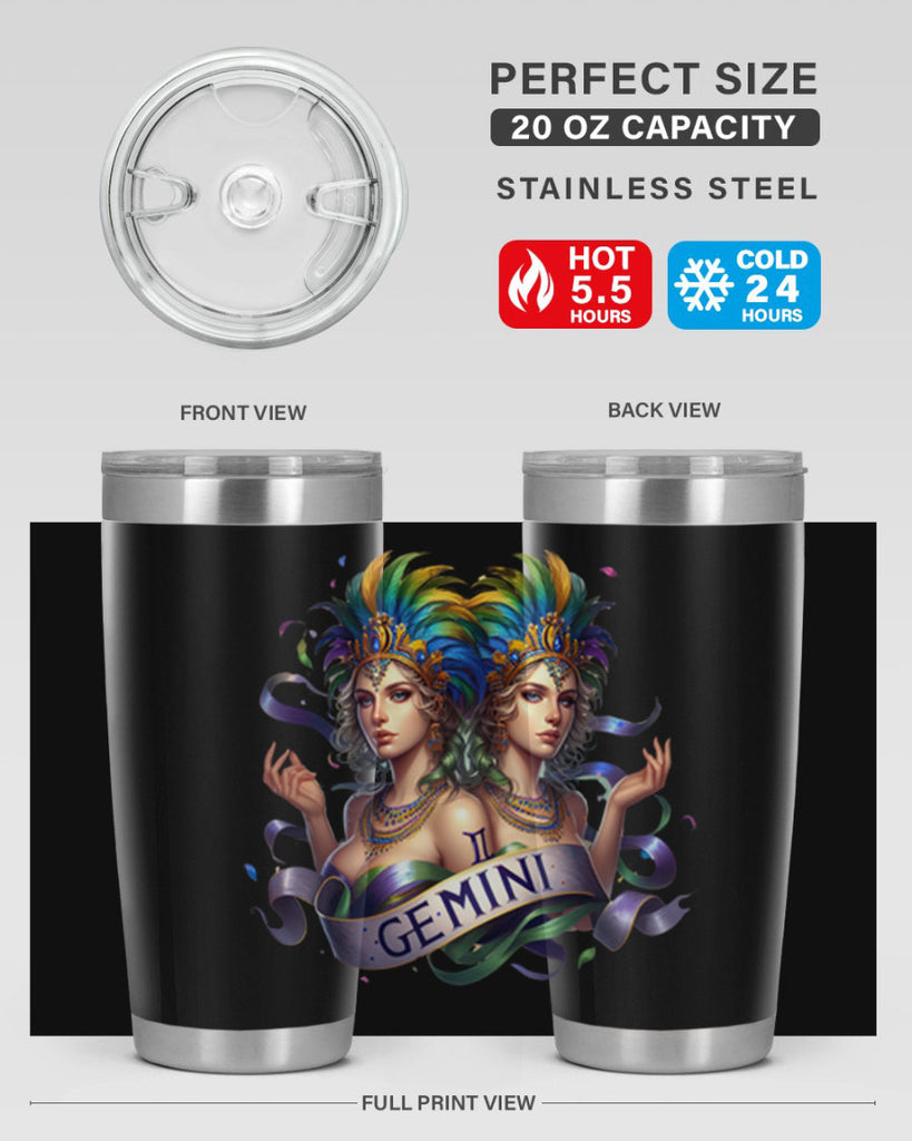 gemini 243#- zodiac- Tumbler