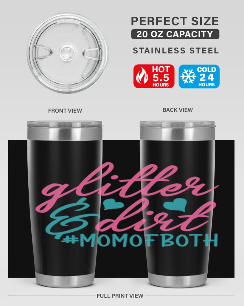 glitter dirt momofboth 345#- mom- Tumbler