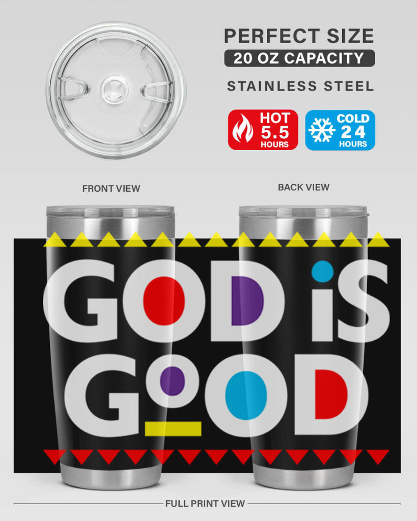 god is good 143#- black words phrases- Cotton Tank