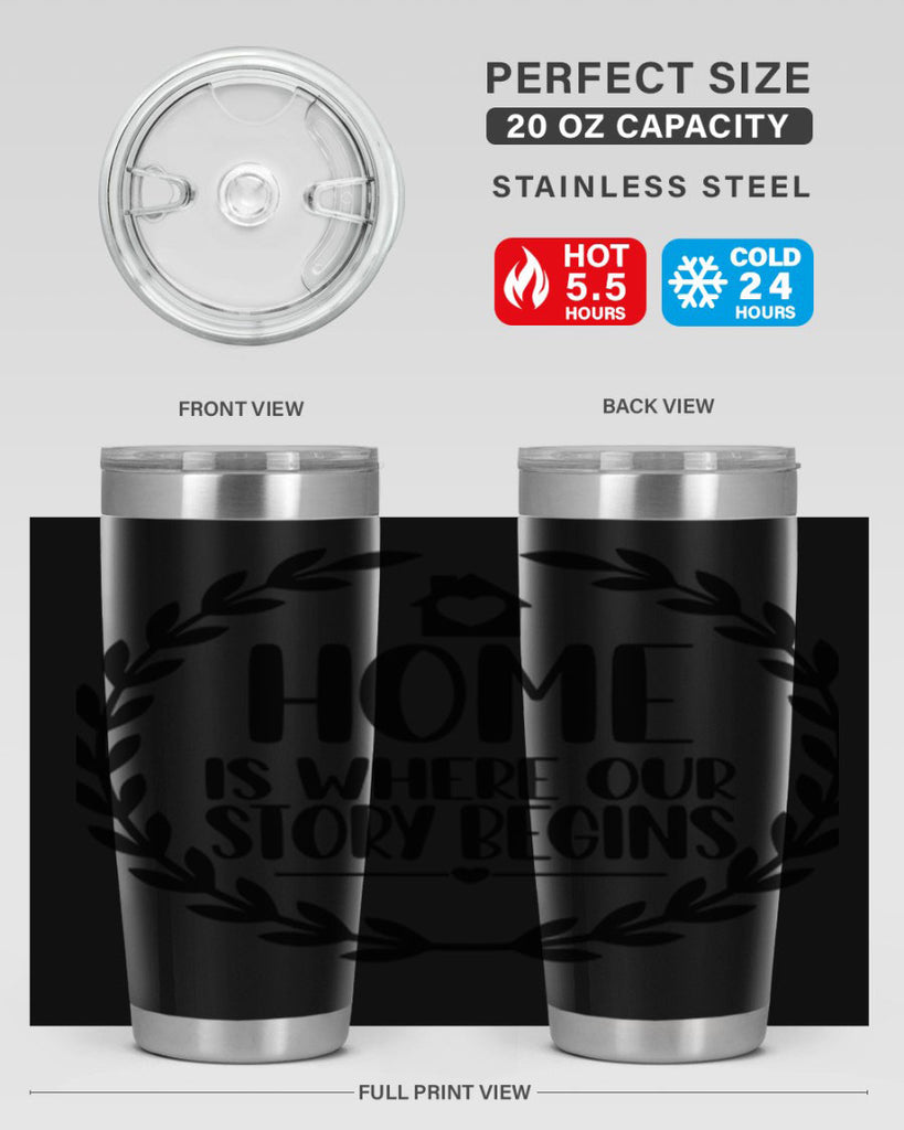 home is where our story begins 12#- home- Tumbler