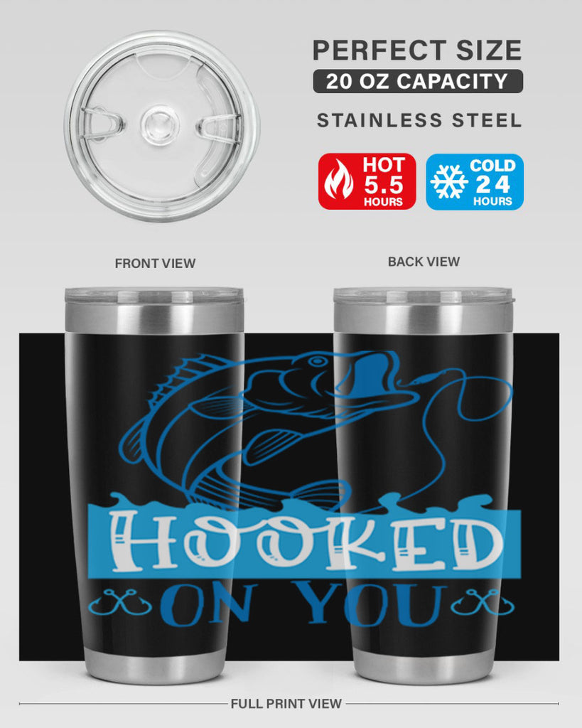 hooked on you 214#- fishing- Tumbler