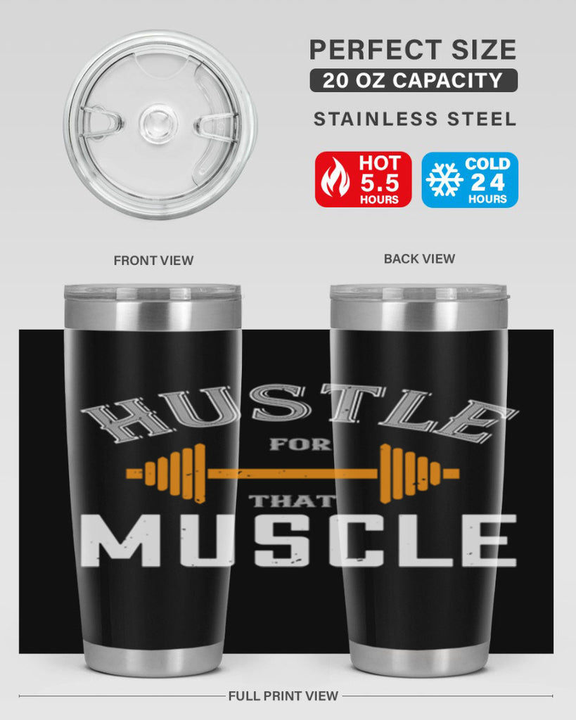hustel for that muscle 92#- gym- Tumbler