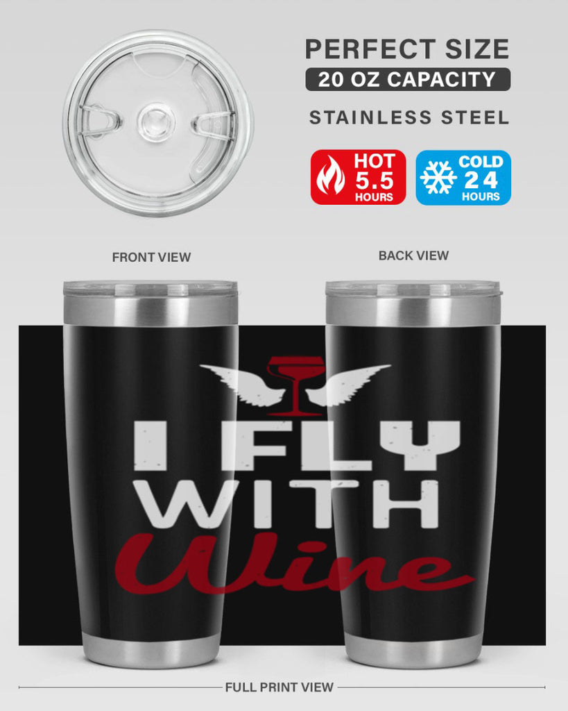 i fly with wine 212#- wine- Tumbler