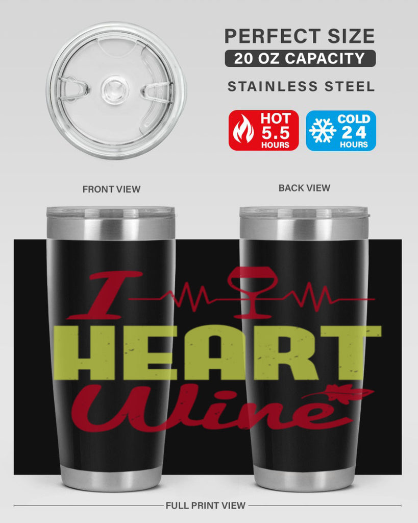 i heart wine 211#- wine- Tumbler