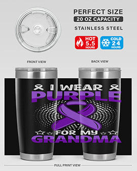 i wear purple for grandma 171#- alzheimers- Tumbler