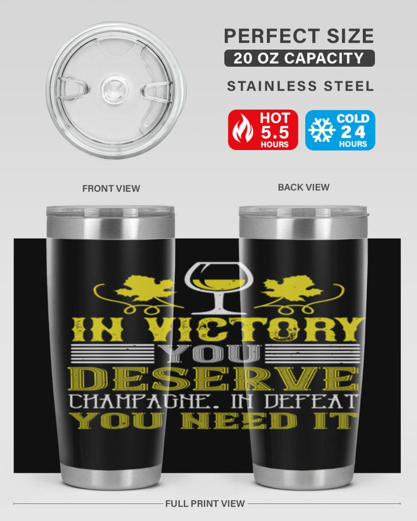 in victory you deserve 75#- wine- Tumbler