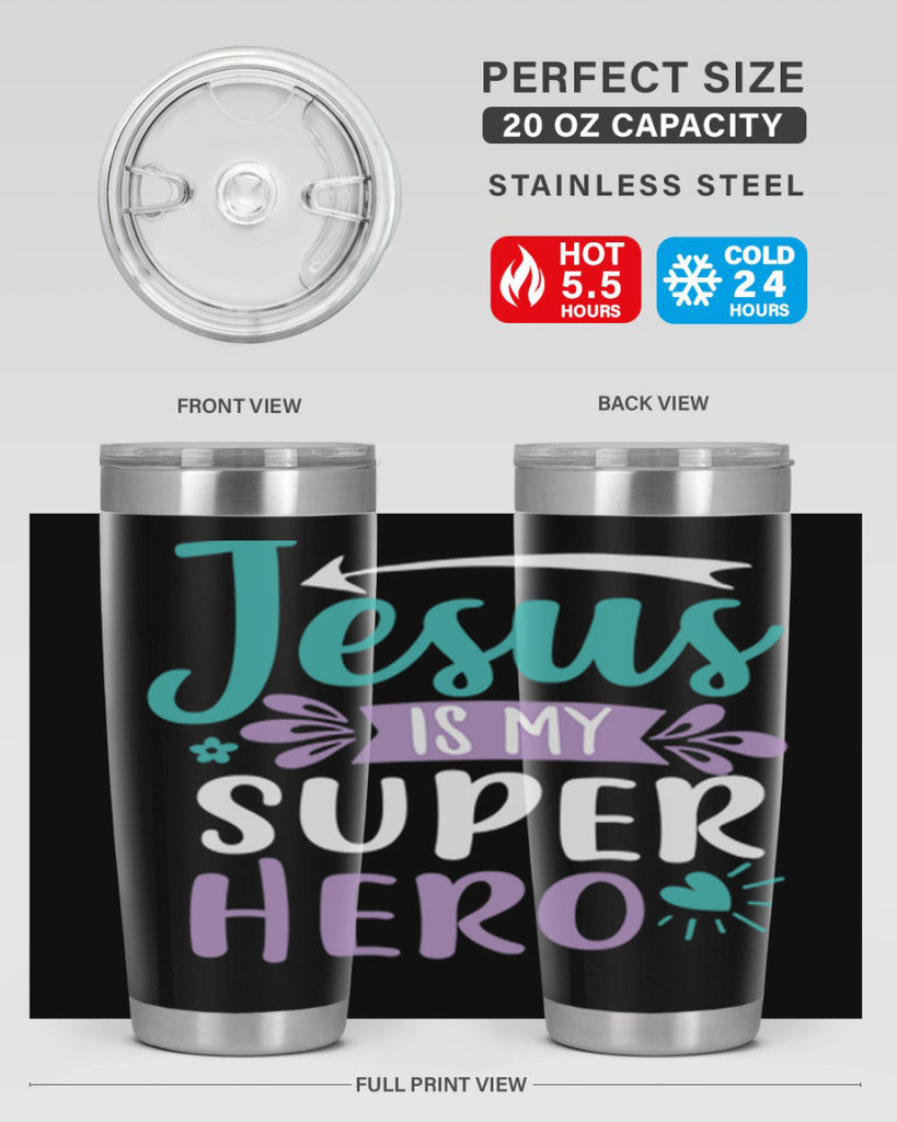 jesus is my superhero 71#- easter- Tumbler