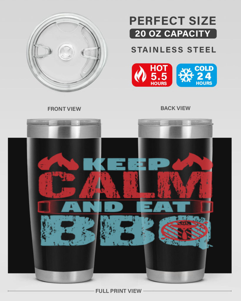 keep calm and eat bbq 30#- bbq- Tumbler