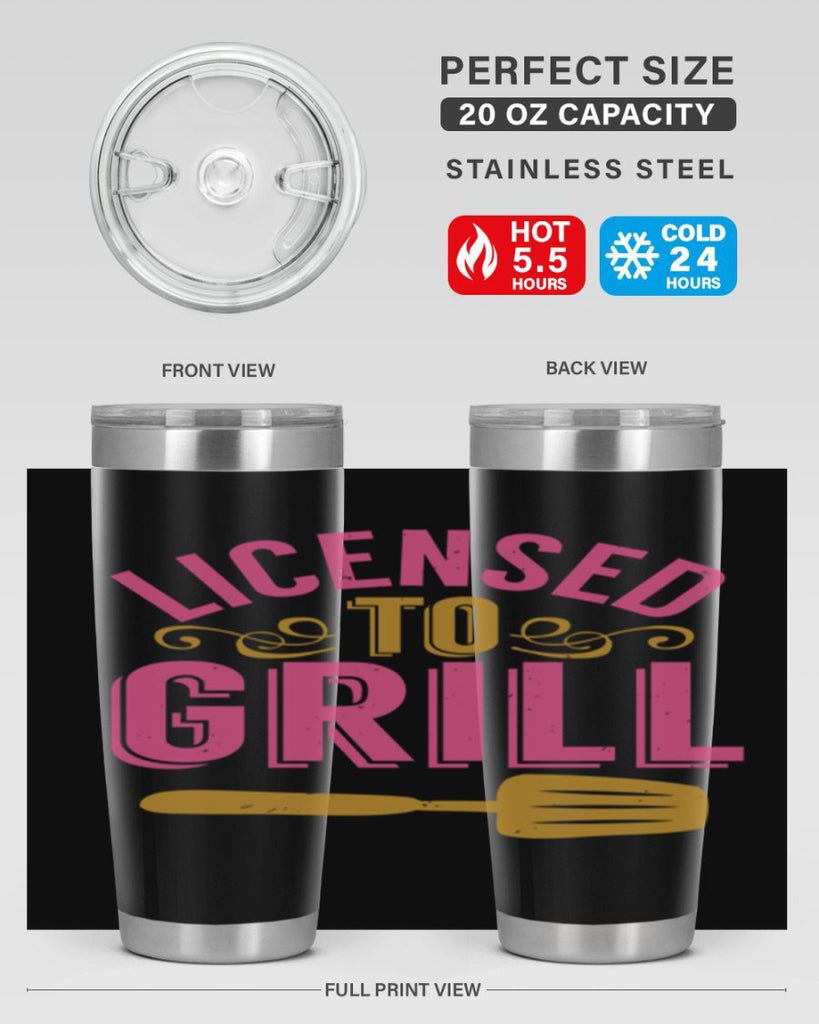 licensed to grill 24#- bbq- Tumbler