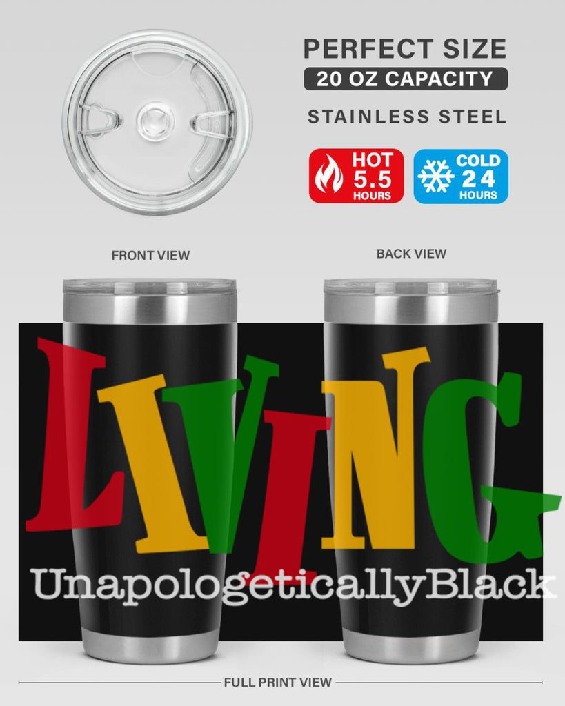 living  unapologetically black  98#- black words phrases- Cotton Tank