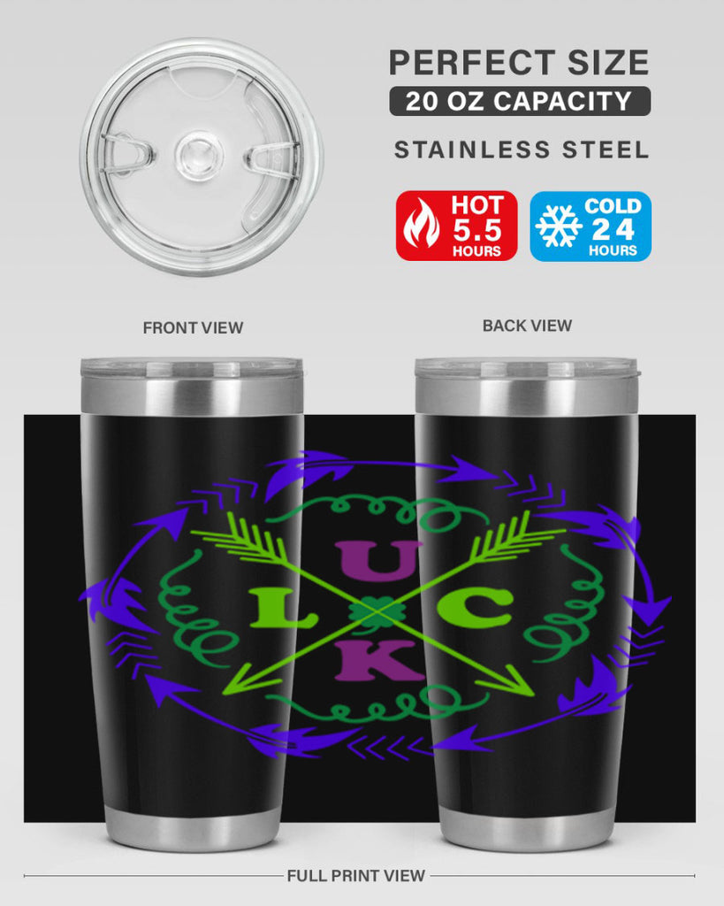 luck 17#- mardi gras- Tumbler