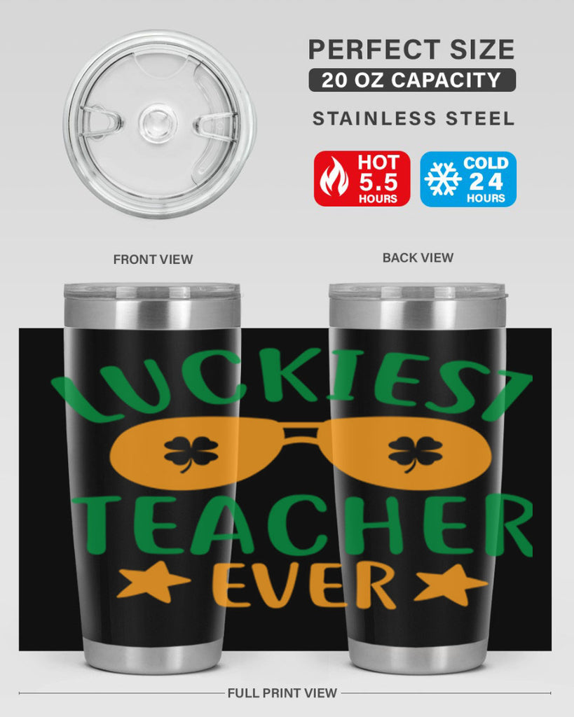 luckiest teacher ever 13#- mardi gras- Tumbler