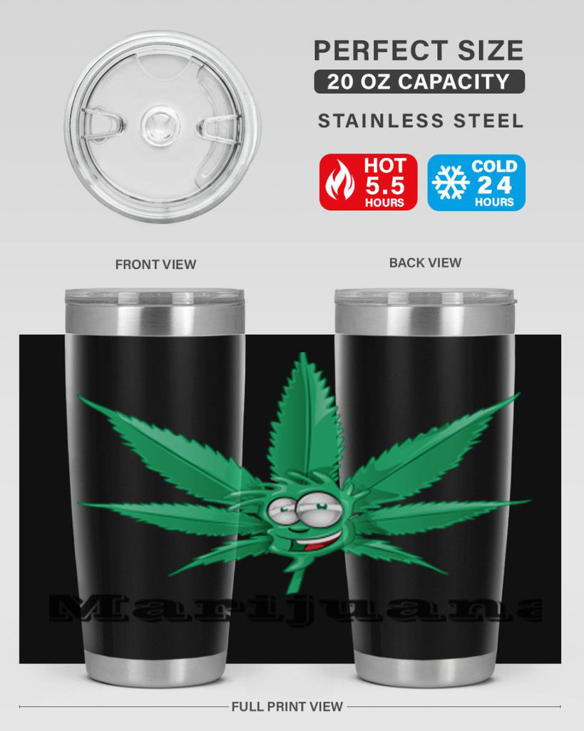 marijuana happy face 199#- marijuana- Tumbler