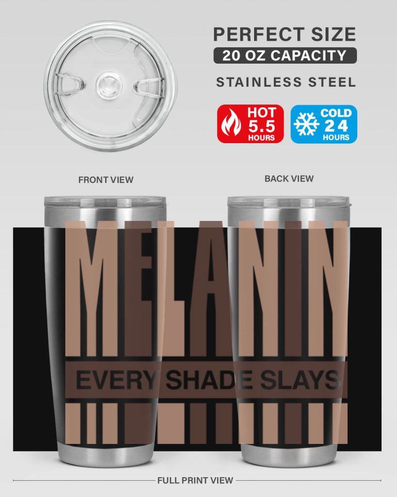 melanin every shade slays 90#- black words phrases- Cotton Tank