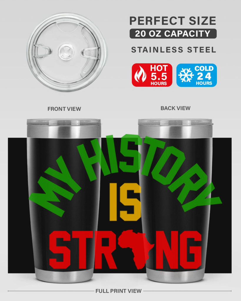 my  history is strong 66#- black words phrases- Cotton Tank