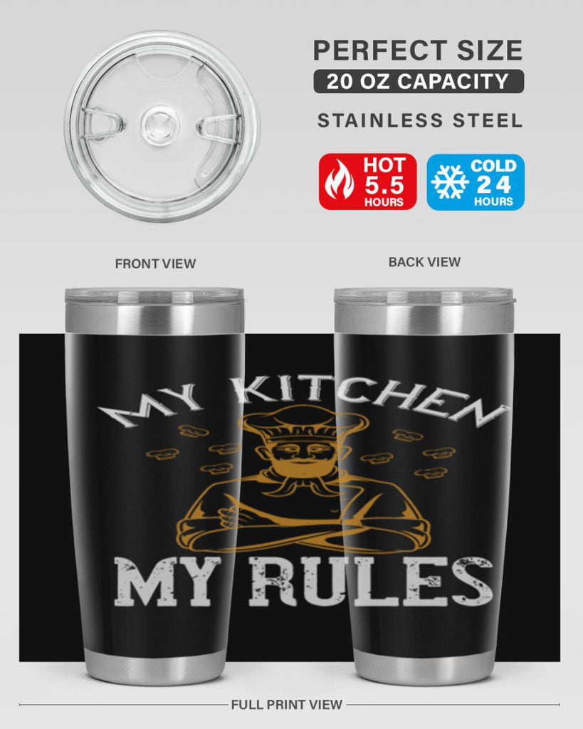 my kitchen my rules 15#- cooking- Tumbler