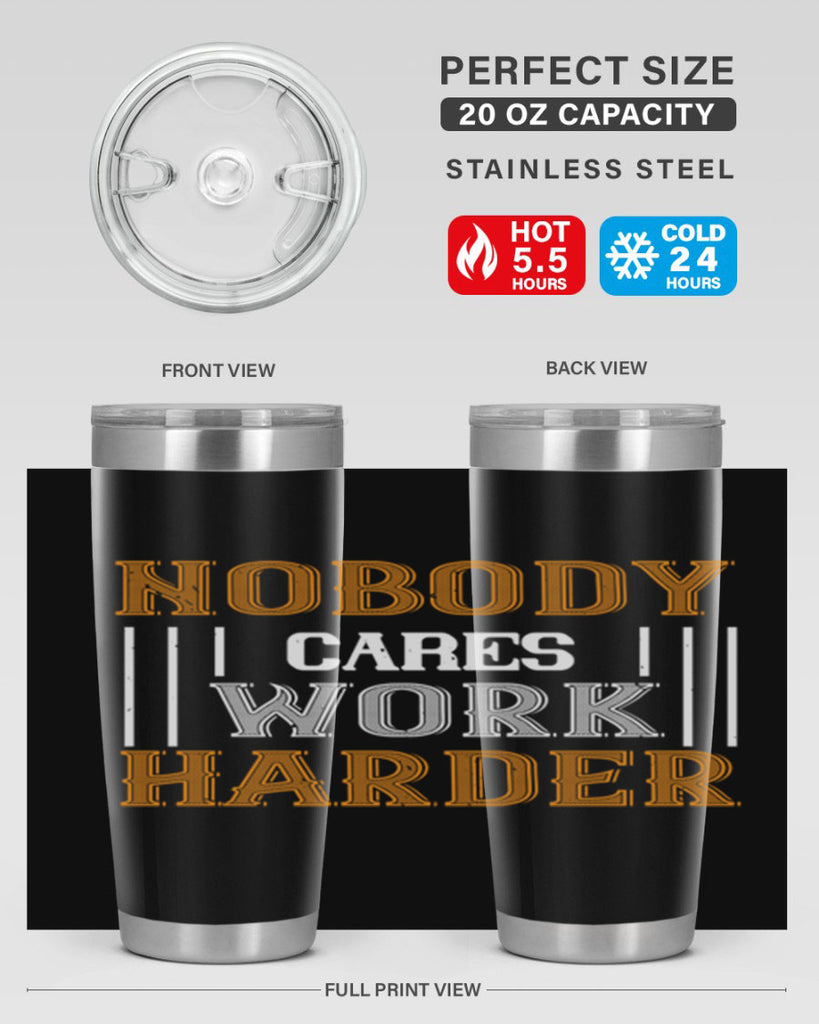 nobody i cares work herder 78#- gym- Tumbler