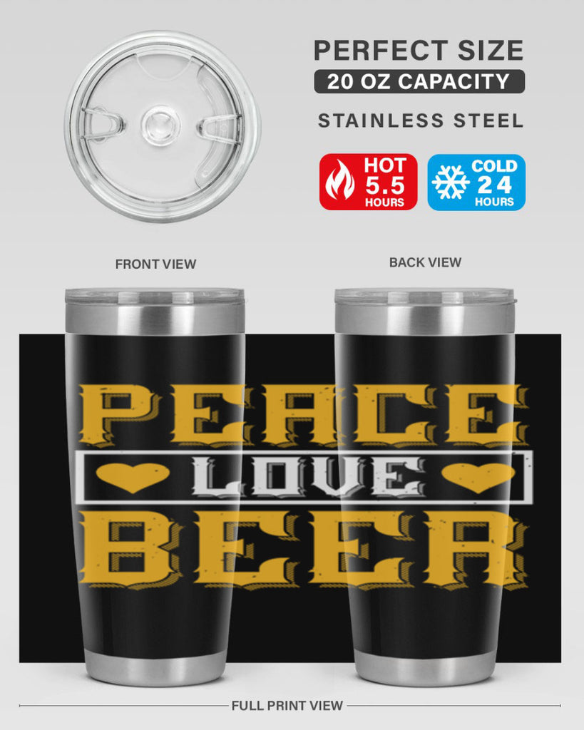 peace love beer 53#- beer- Tumbler