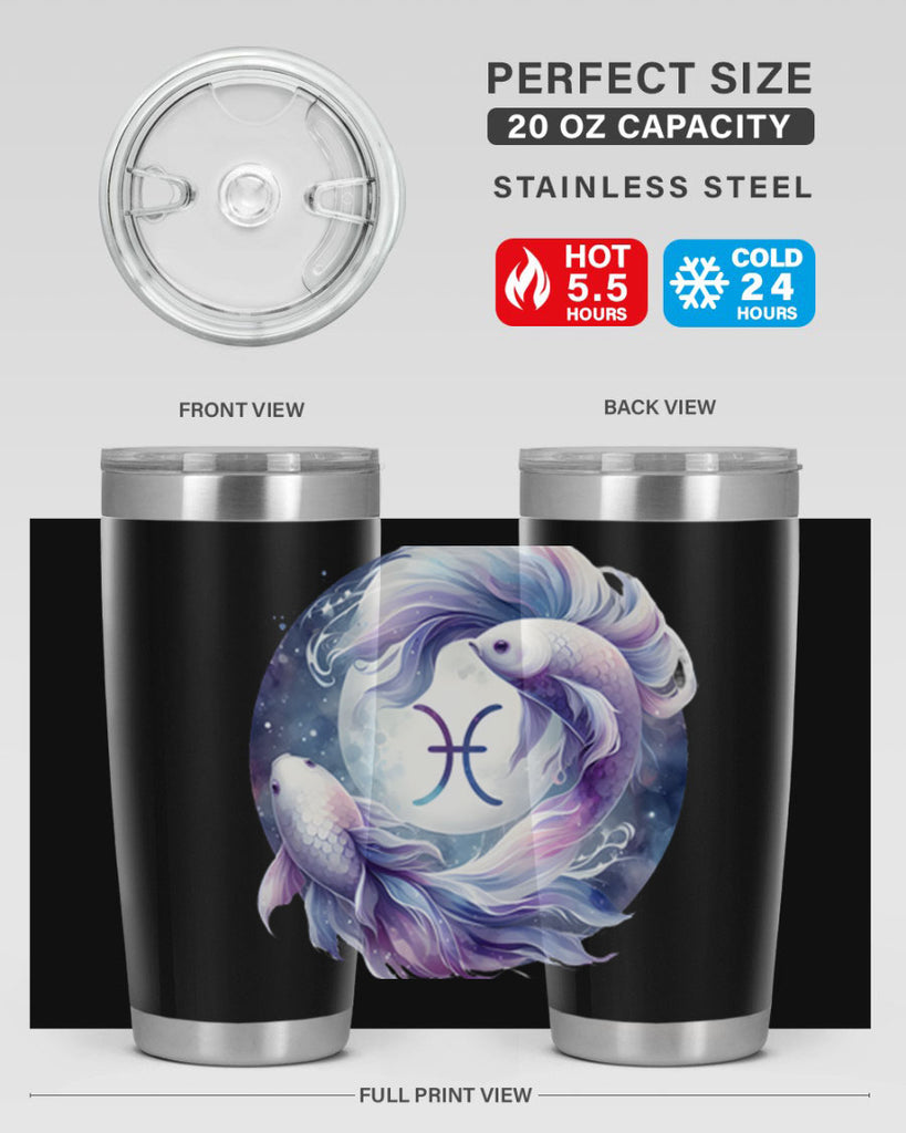 pisces 347#- zodiac- Tumbler