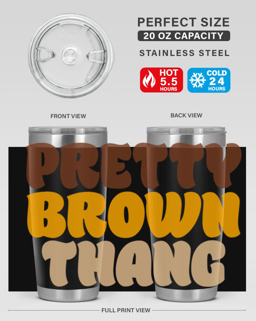 pretty  brown thang 52#- black words phrases- Cotton Tank