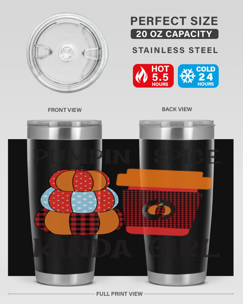 pumpkin spice kinda girl 551#- fall- Tumbler