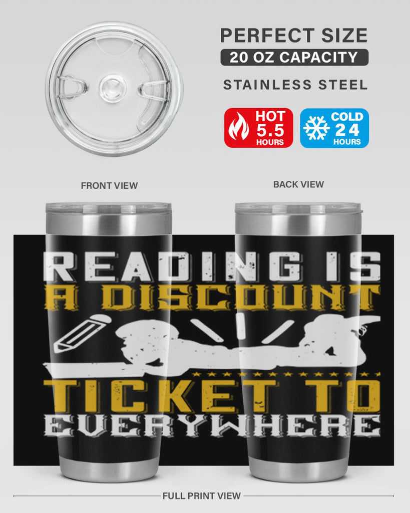 reading is a discount ticket to everywhere 16#- reading- Tumbler
