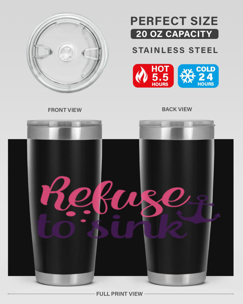 refuse to sink Style 4#- breast cancer- Tumbler
