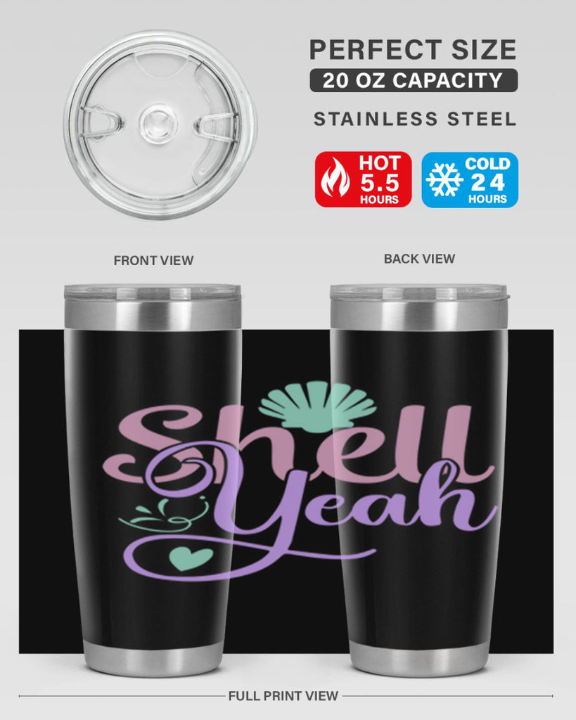 shell yeah 7#- mermaid- Tumbler