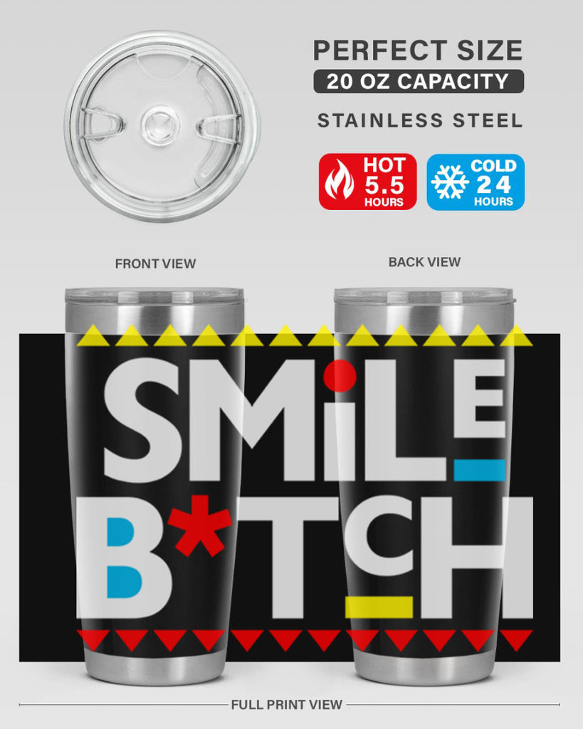 smile bitch 30#- black words phrases- Cotton Tank