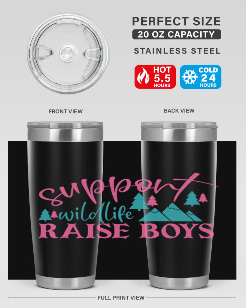 support wildlife raise boys 300#- mom- Tumbler