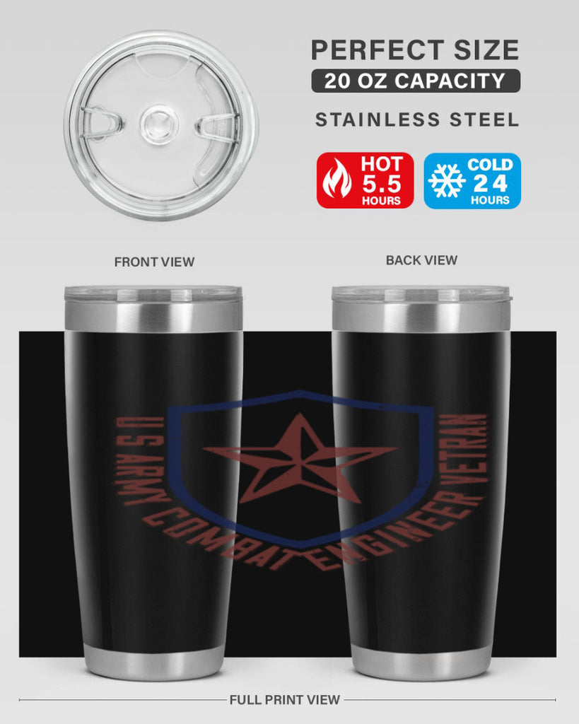 u s army conbat engineer vetran Style 32#- engineer- tumbler