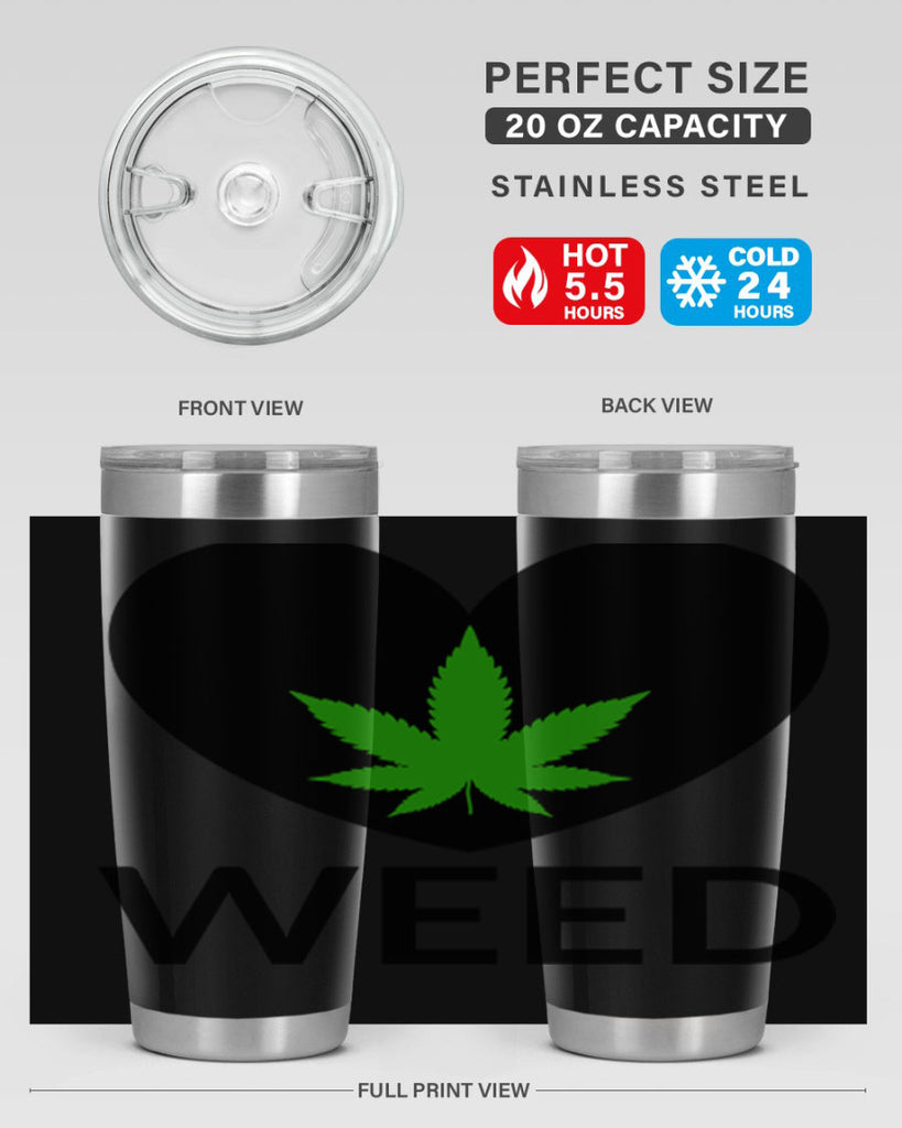 weed cannabis 284#- marijuana- Tumbler