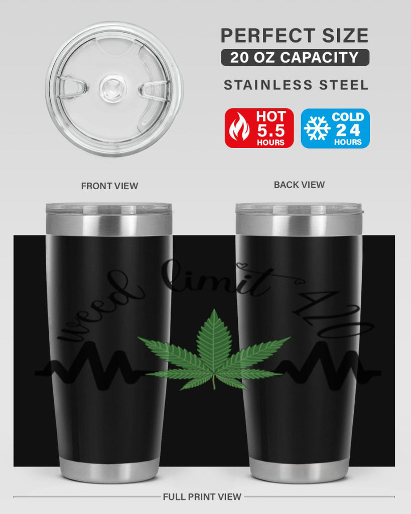 weed limit 420 cannabis heartbeat 292#- marijuana- Tumbler