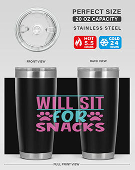 will sit for snacks Style 57#- dog- Tumbler