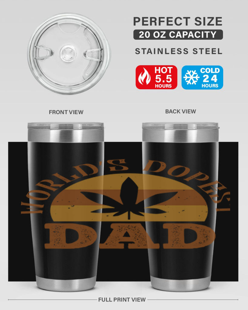 world’s dopest dad 137#- fathers day- Tumbler