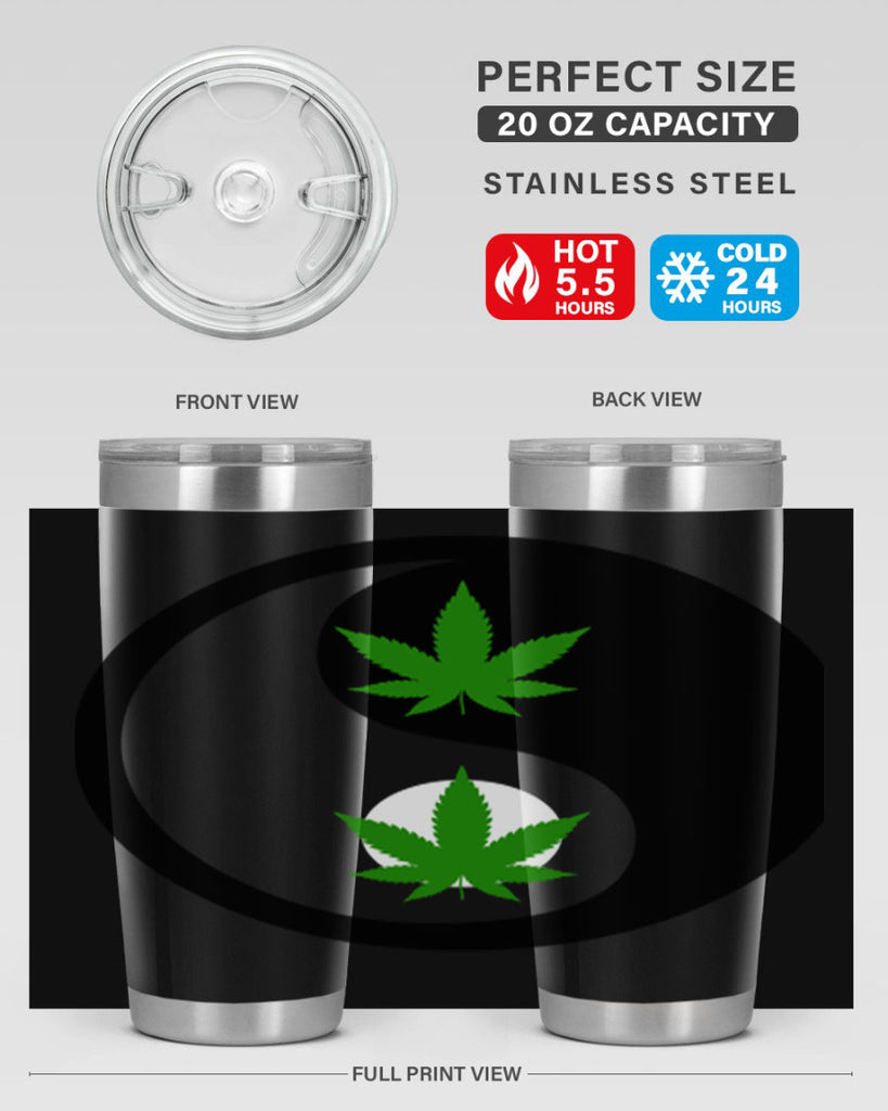 yin and yang weed 311#- marijuana- Tumbler