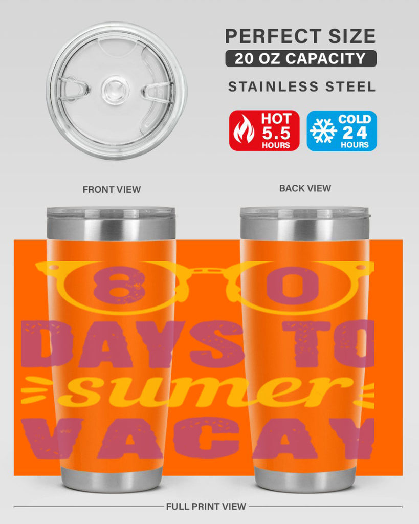 8 days to sumer vacay 1#- 100 days of school- Tumbler