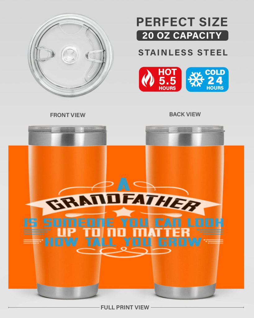 A grandfather is someone you can look up to no matter how tall you gro 72#- grandpa - papa- Tumbler