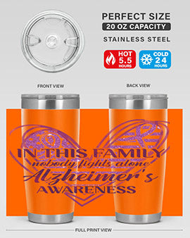 AlzheimerS Awareness American Flag 11#- alzheimers- Tumbler