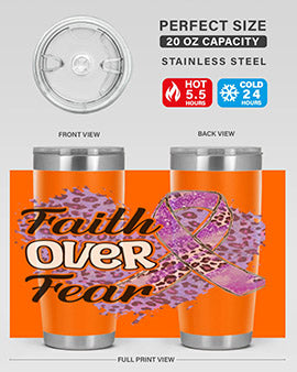 AlzheimerS Awareness Faith Over Fear 13#- alzheimers- Tumbler