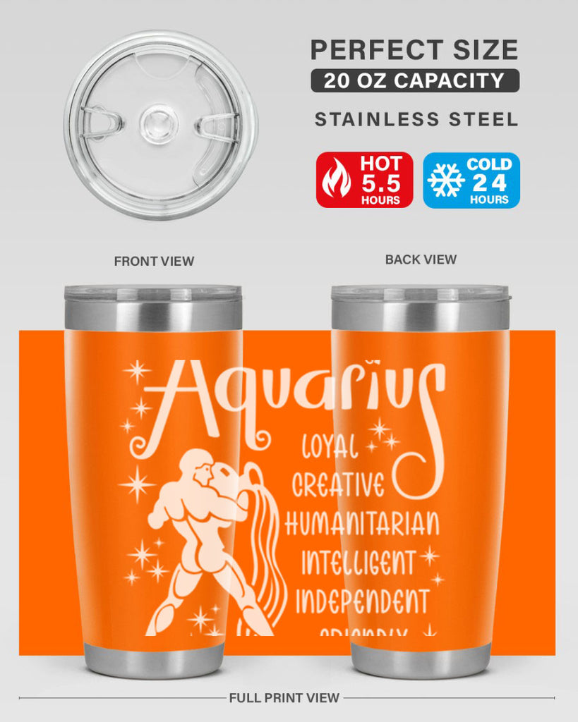 Aquarius 68#- zodiac- Tumbler