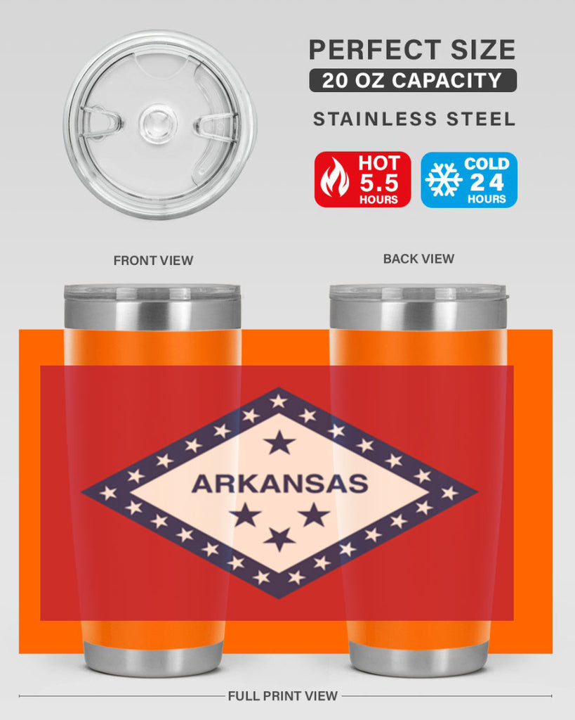 Arkansas 48#- Us Flags- Tumbler