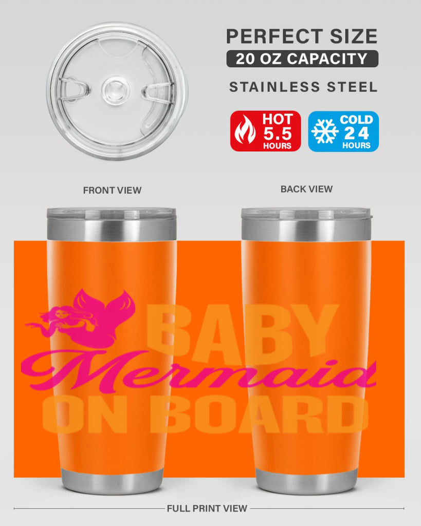 Baby Mermaid On Board 22#- mermaid- Tumbler